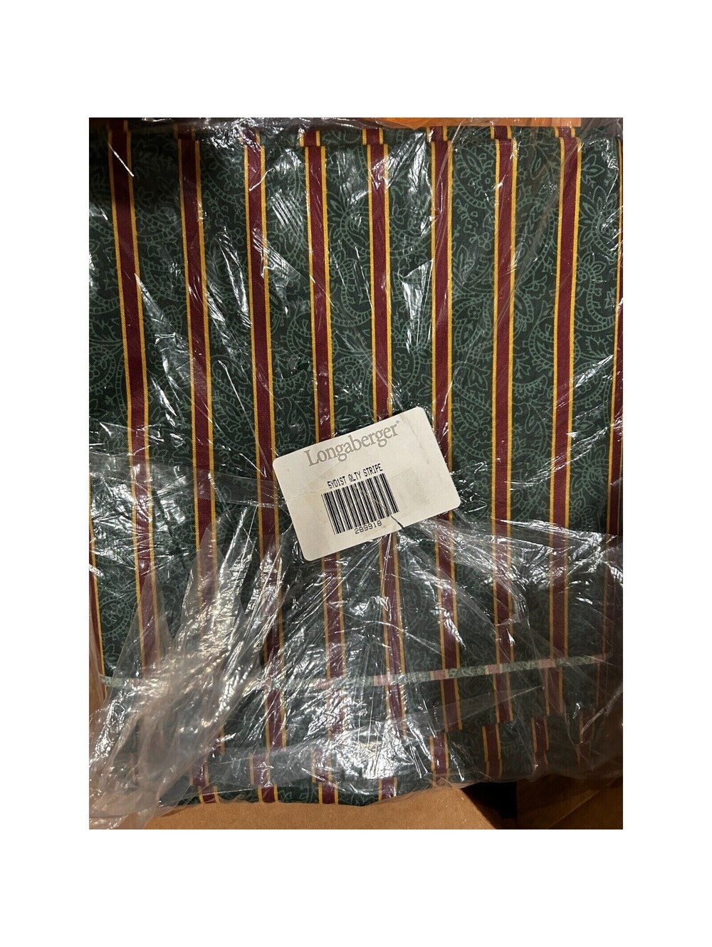 Longaberger Baskets Imperial Stripe Bulk Fabric 5 Yards NEW paisley Christmas